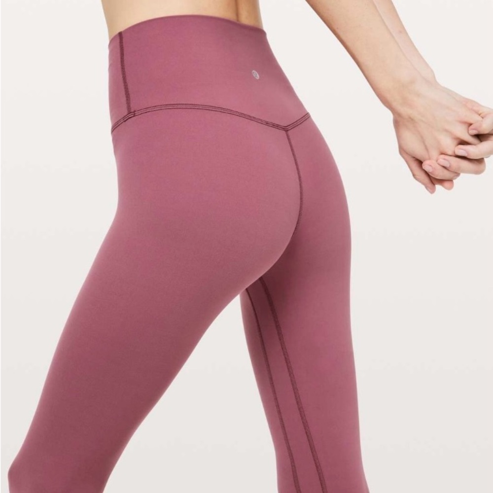 Lululemon Align Pant II 25" Misty Merlot High-Rise 4 Tights Yoga Pink Nulu 2019 - Picture 4 of 12